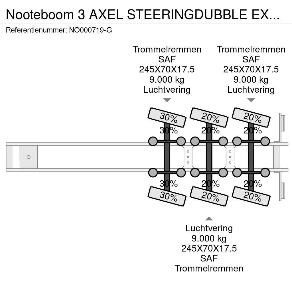 Nooteboom 3 AXEL STEERINGDUBBLE EXTENDABLE 2 X 5,5 METER Poluprikolice labudice