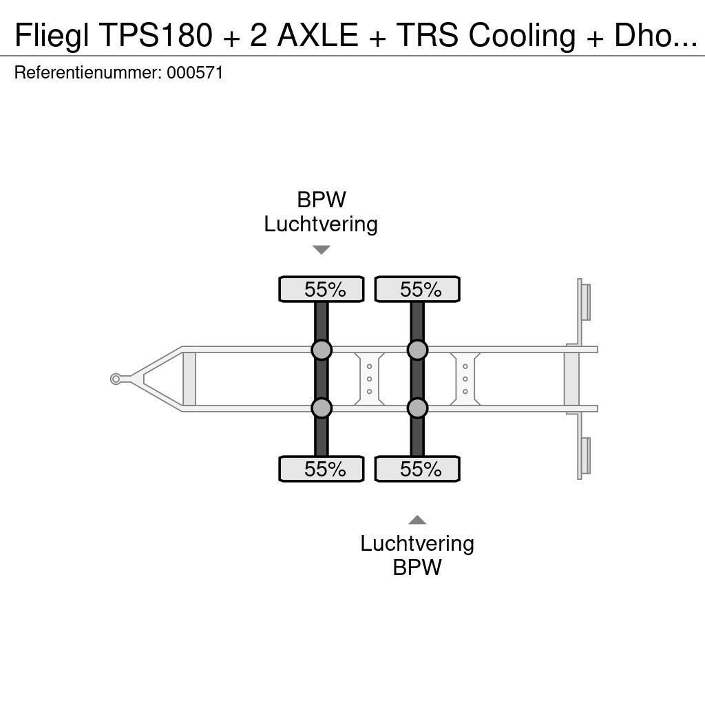 Fliegl TPS180 + 2 AXLE + TRS Cooling + Dhollandia Lift Prikolice za hladnjače