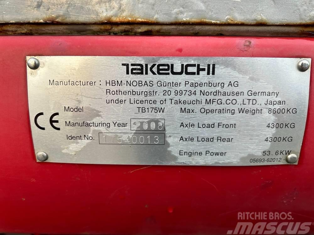 Takeuchi TB175W Midi bageri 7t – 12t