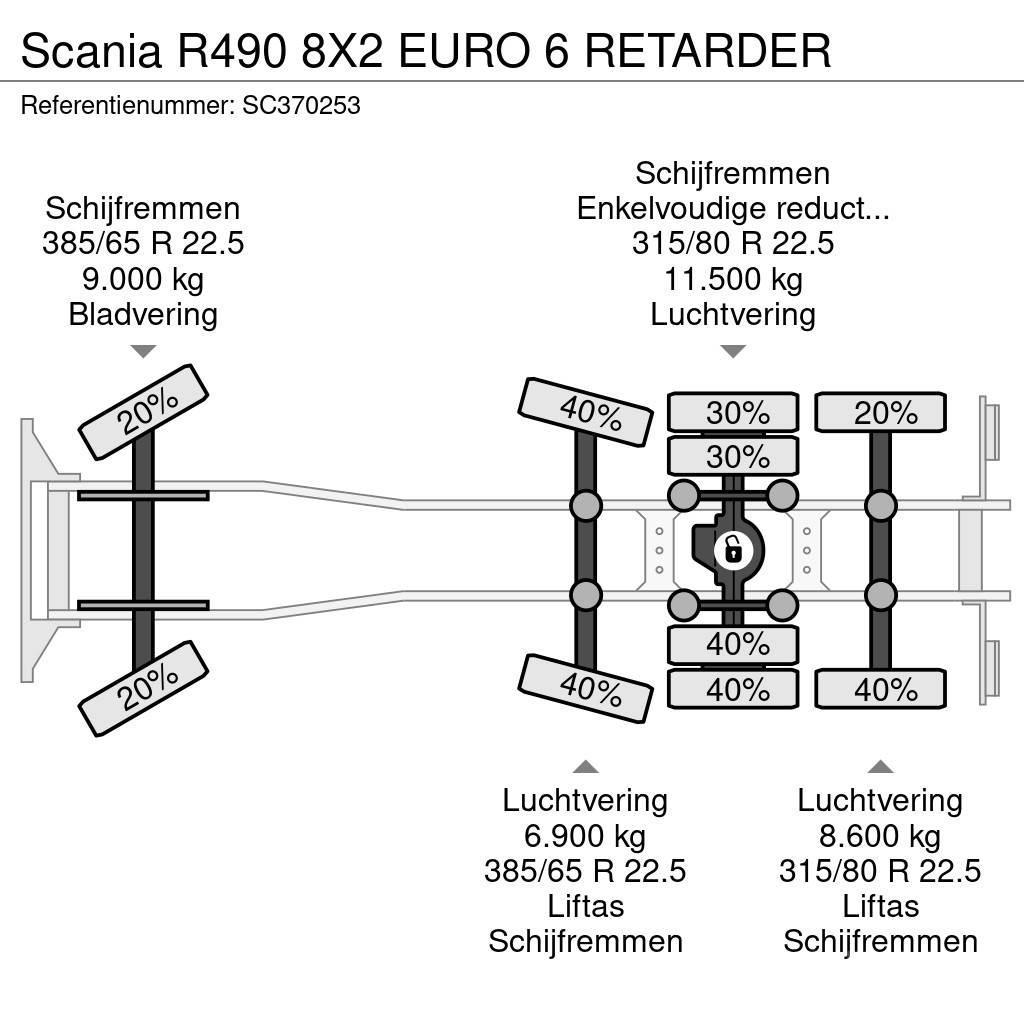 Scania R490 8X2 EURO 6 RETARDER Kamioni-šasije