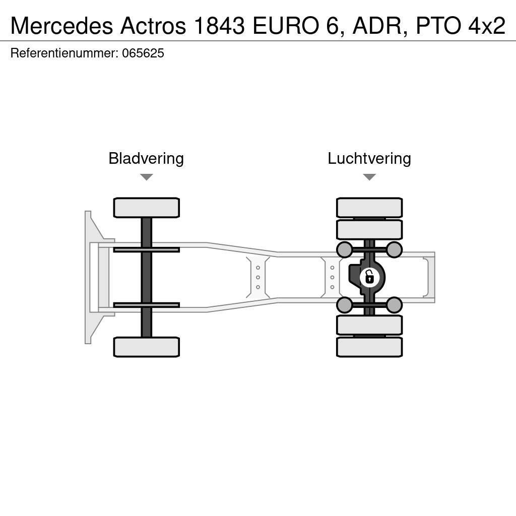 Mercedes-Benz Actros 1843 EURO 6, ADR, PTO Tegljači