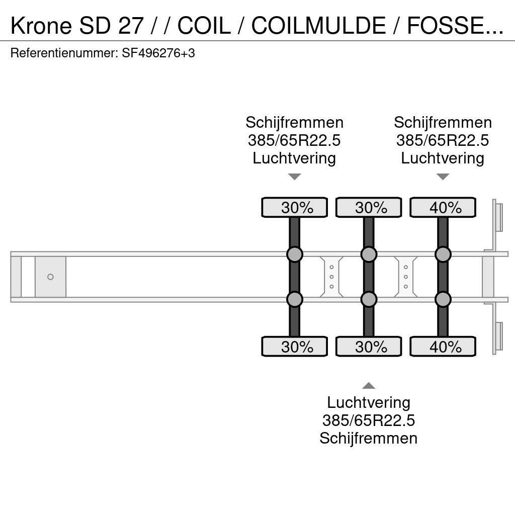 Krone SD 27 / / COIL / COILMULDE / FOSSE Á BOBINE Poluprikolice sa otvorenim sandukom