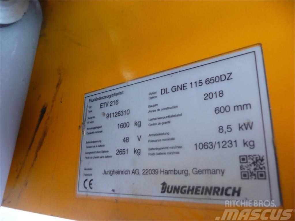 Jungheinrich ETV 216 650 DZ Viljuškari sa pomičnim stupom