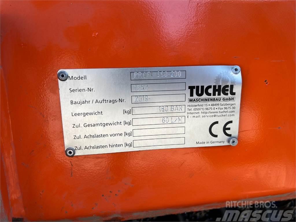 Tuchel Profi 660 kost - 200 cm. bred / Opsamler - kasse - Utovarivači na točkove
