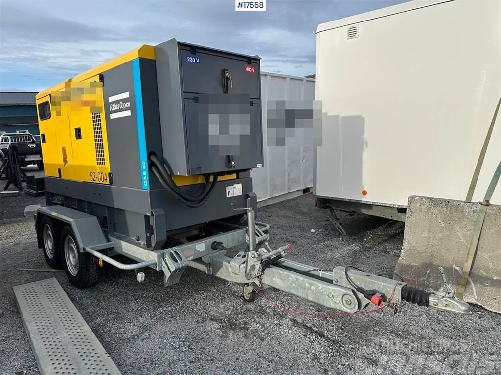 Atlas Copco QAS80 diesel generator/aggegate on trailer Ostale komponente za građevinarstvo