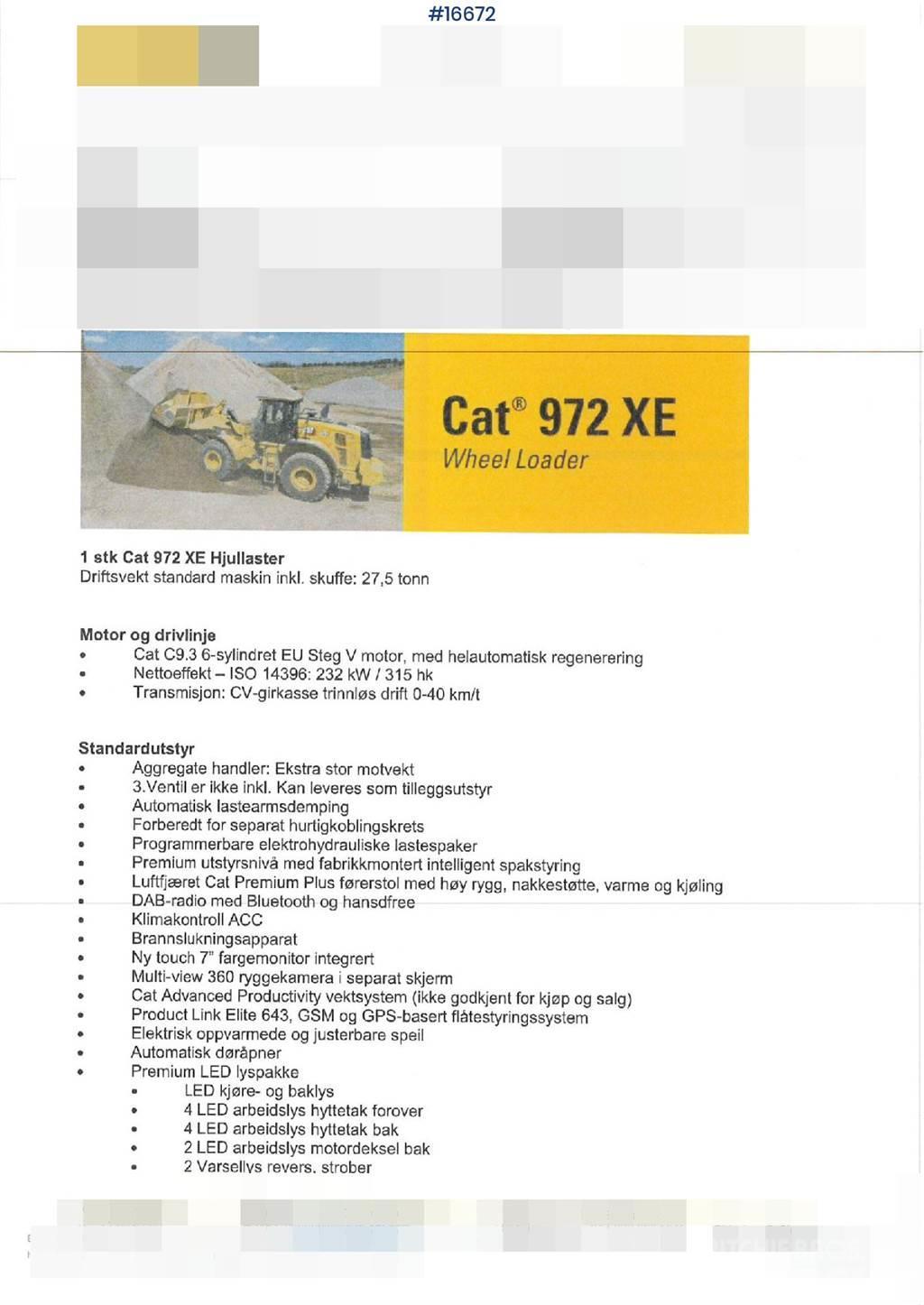 CAT 972 XE-GR. Brand new! Utovarivači na točkove
