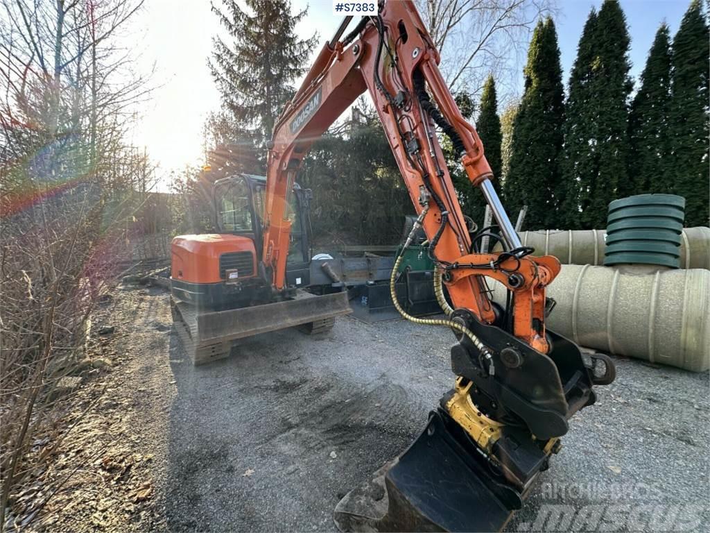 Doosan DX60R B Excavator with Engcon rotor and tools SEE  Mini bageri < 7t
