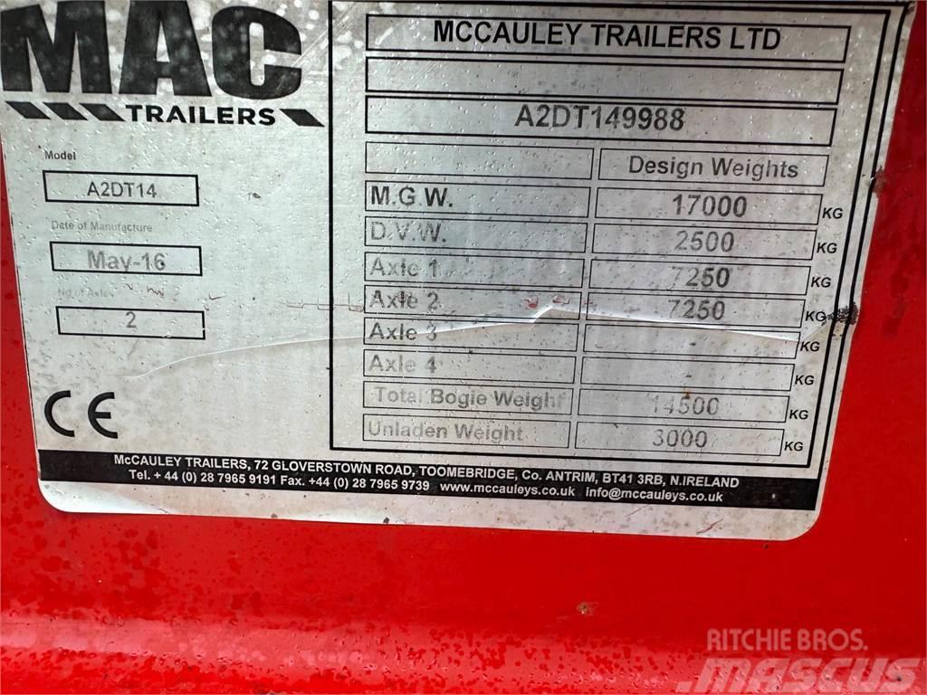  AG McCauley 14 Ton Dump Trailer, Oil & Air Brakes Kiper prikolice