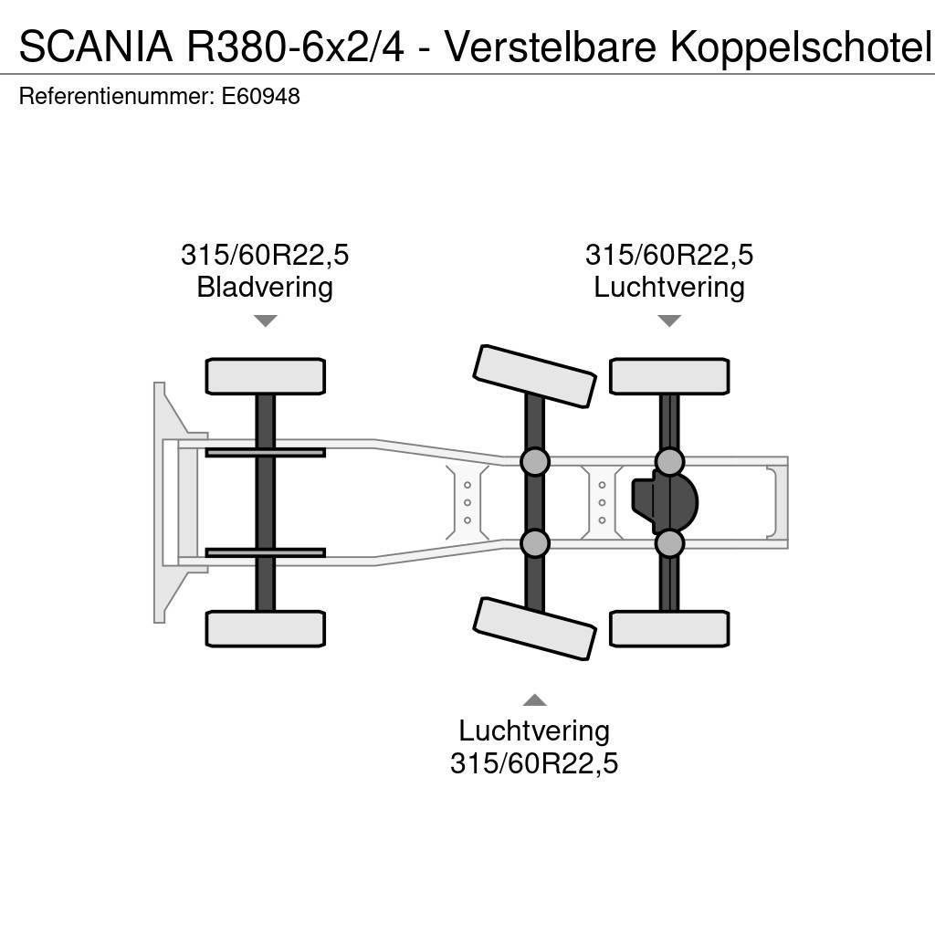 Scania R380-6x2/4 - Verstelbare Koppelschotel Tegljači