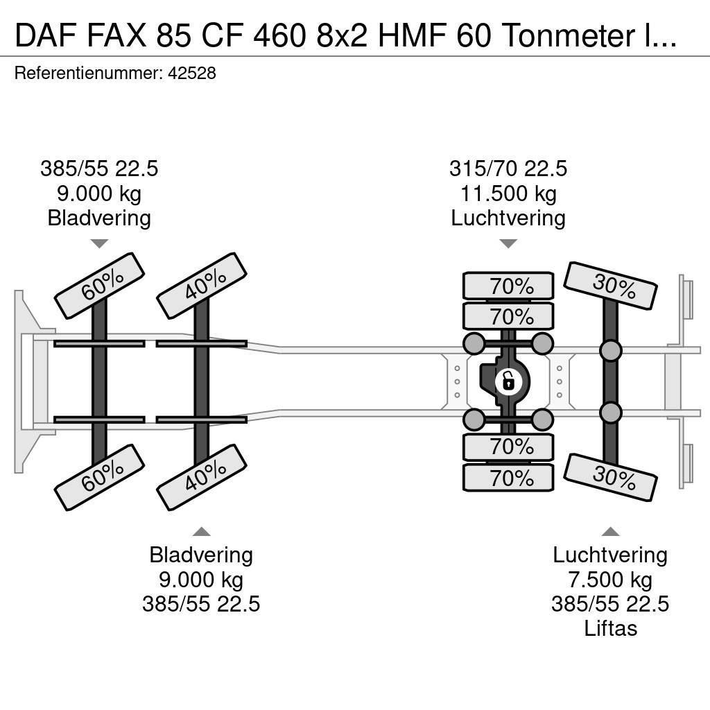 DAF FAX 85 CF 460 8x2 HMF 60 Tonmeter laadkraan Polovne dizalice za sve terene