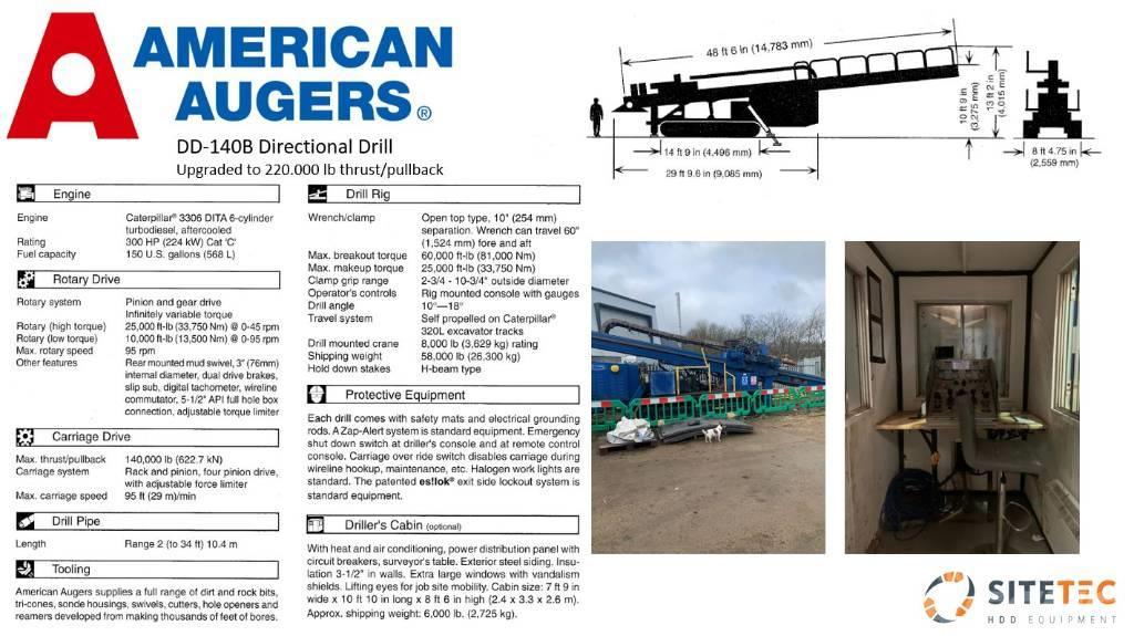 American Augers DD140 Oprema za horizontalno usmereno bušenje