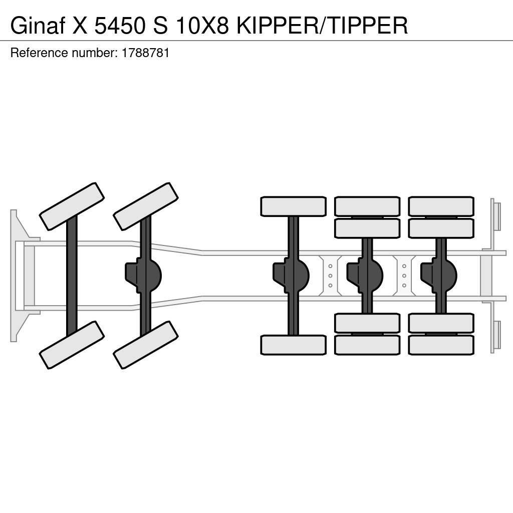 Ginaf X 5450 S 10X8 KIPPER/TIPPER Kiperi kamioni