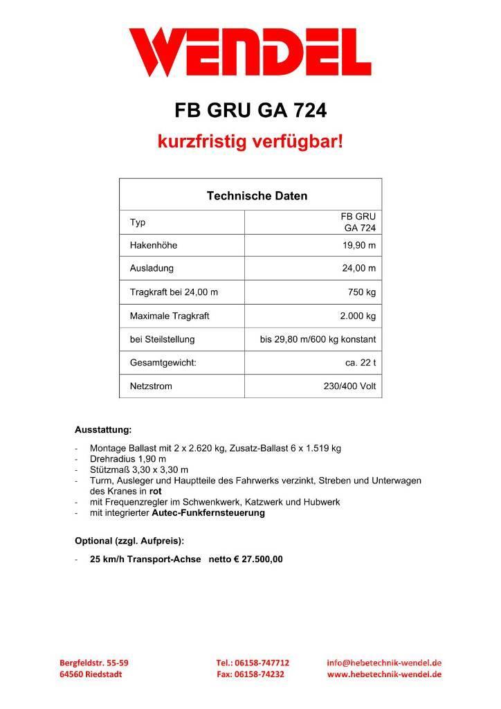 FB GRU GA 724 - Turmdrehkran - Baukran - Kran Kranovi tornjevi