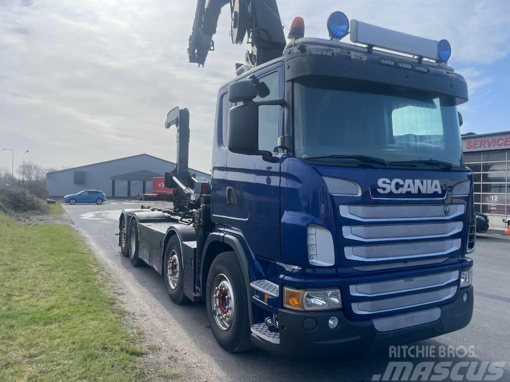 Scania R480 8x2 Rol kiper kamioni sa kukom za podizanje tereta