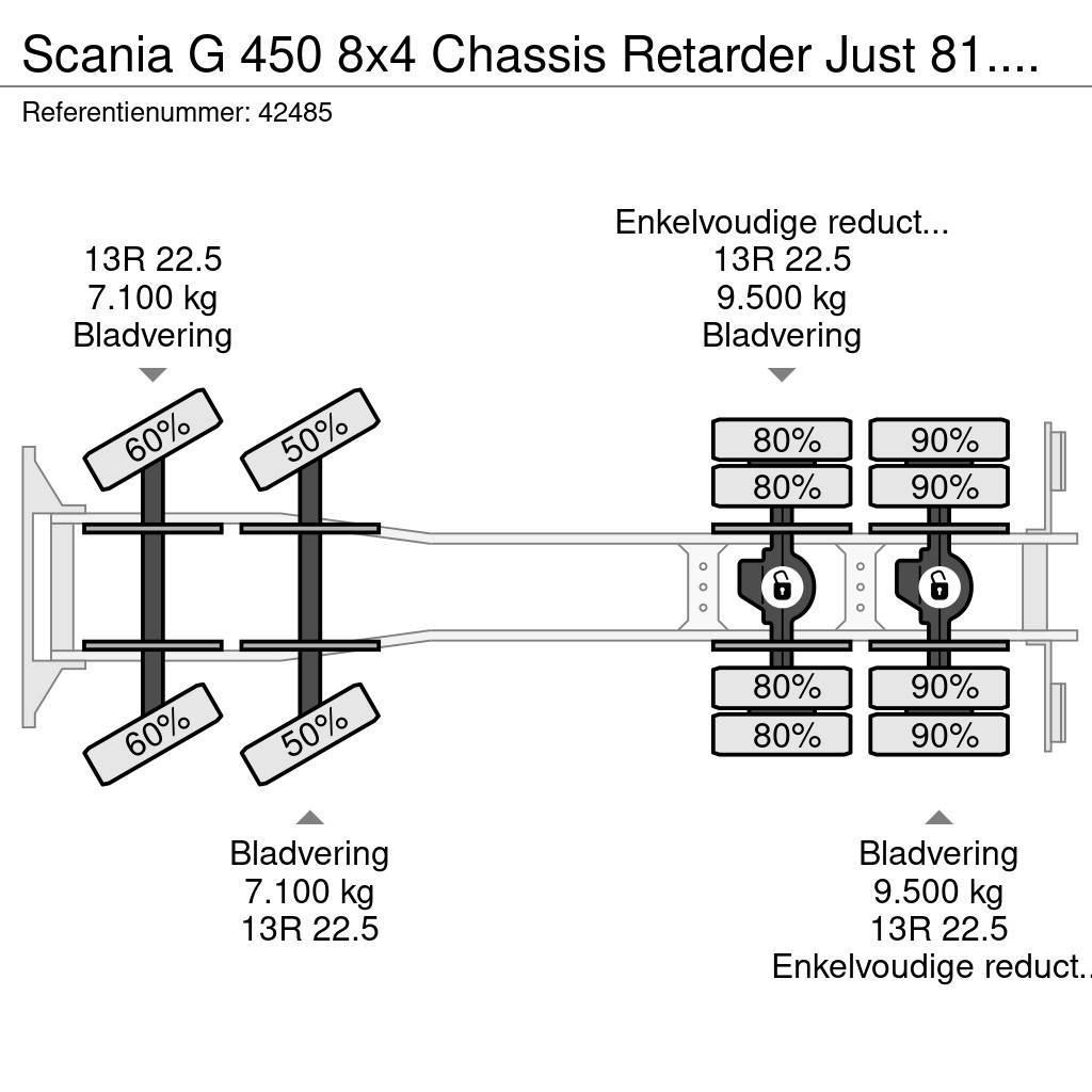 Scania G 450 8x4 Chassis Retarder Just 81.865 km! Kamioni-šasije