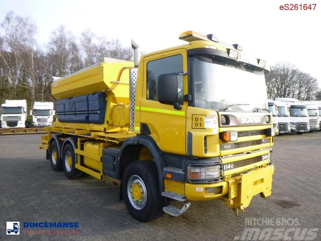 Scania P114-340 CB 6X6 RHD gritter / snow plough Kombi vozila/ vakum kamioni