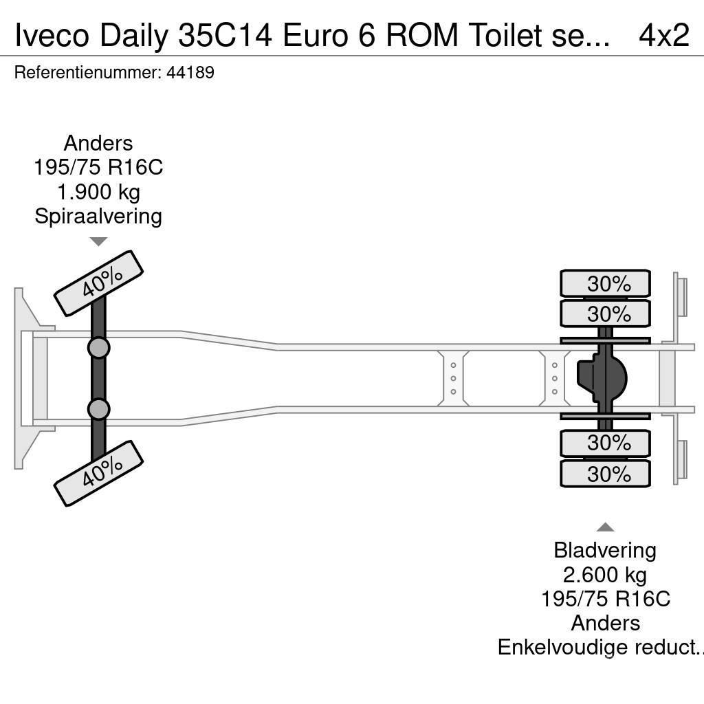 Iveco Daily 35C14 Euro 6 ROM Toilet servicewagen Kombi vozila/ vakum kamioni