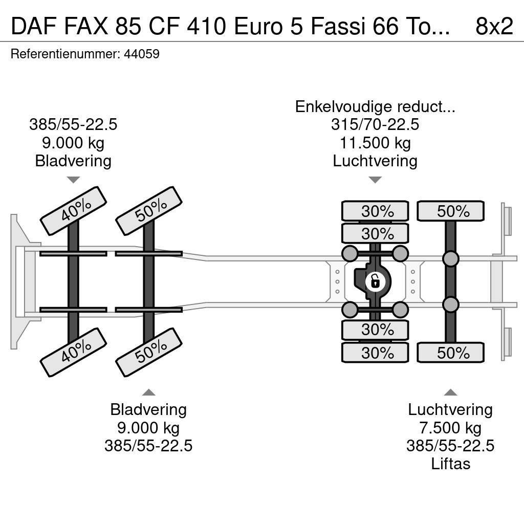 DAF FAX 85 CF 410 Euro 5 Fassi 66 Tonmeter laadkraan Polovne dizalice za sve terene