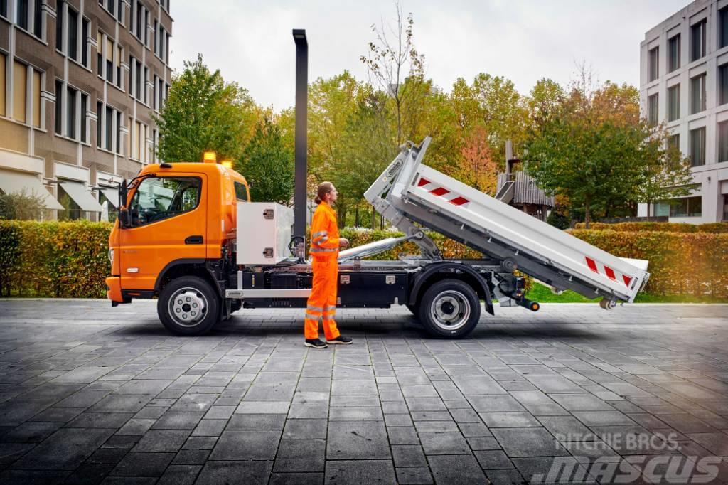 Fuso eCanter ellastbil 8,55 ton lastväxlare Rol kiper kamioni sa kukom za podizanje tereta
