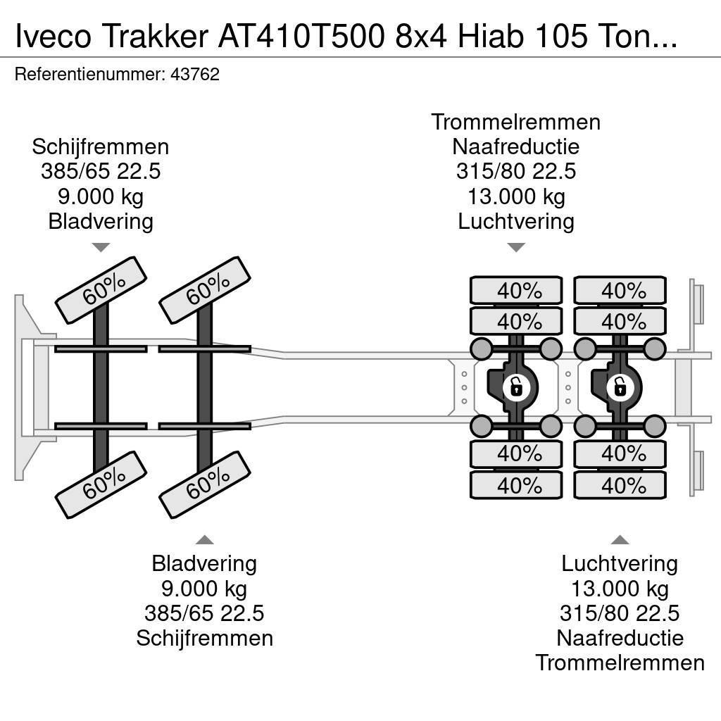 Iveco Trakker AT410T500 8x4 Hiab 105 Tonmeter laadkraan Polovne dizalice za sve terene
