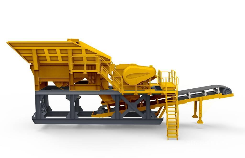 Kinglink Skid Mounted Portable Jaw Crusher Plant Mobilne drobilice