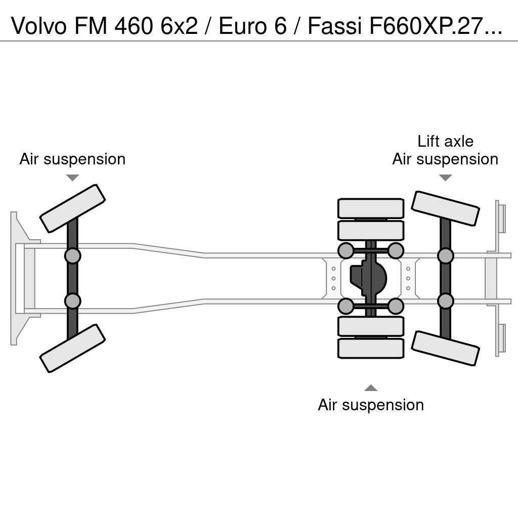 Volvo FM 460 6x2 / Euro 6 / Fassi F660XP.27 + Flyjib Polovne dizalice za sve terene