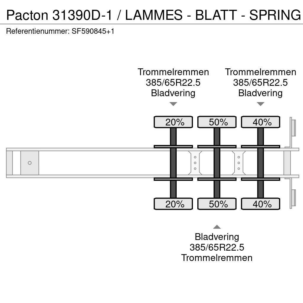 Pacton 31390D-1 / LAMMES - BLATT - SPRING Poluprikolice sa otvorenim sandukom