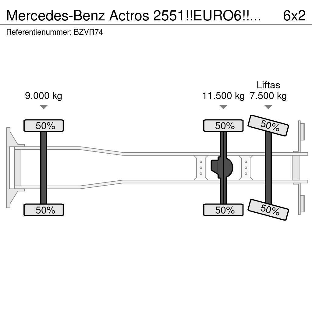 Mercedes-Benz Actros 2551!!EURO6!!HOOKLIFT/CONTAINER/FULL OPTION Rol kiper kamioni sa kukom za podizanje tereta