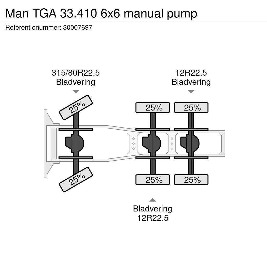 MAN TGA 33.410 6x6 manual pump Tegljači