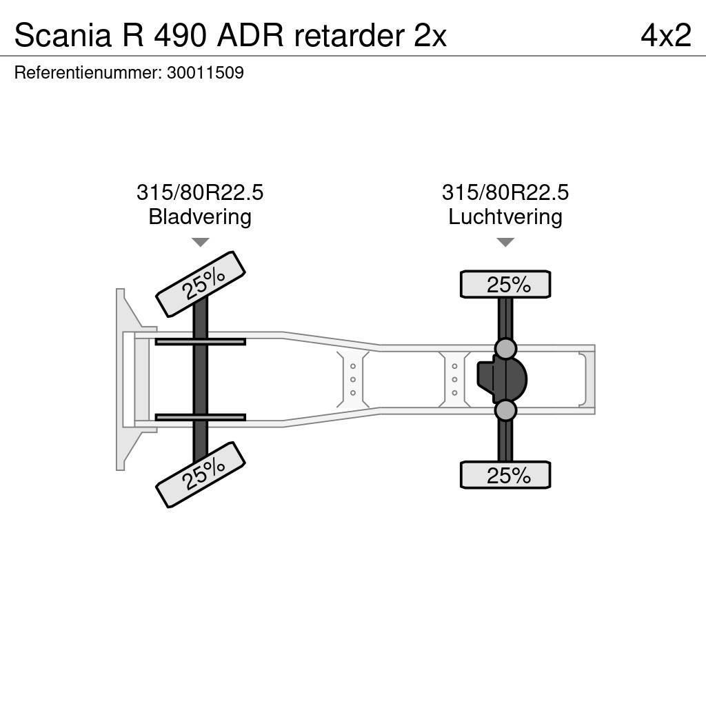 Scania R 490 ADR retarder 2x Tegljači