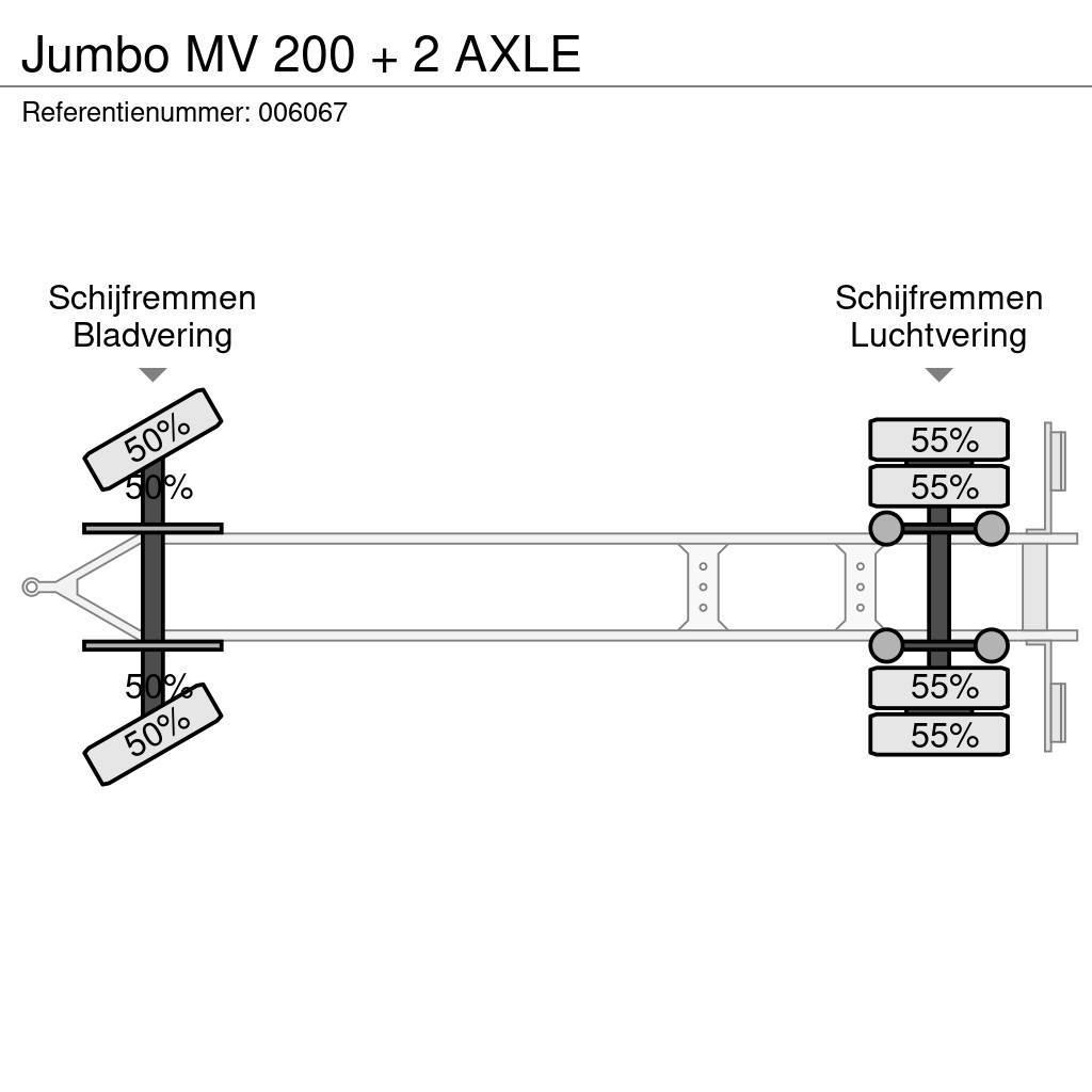 Jumbo MV 200 + 2 AXLE Tovarne prikolice sa ciradom
