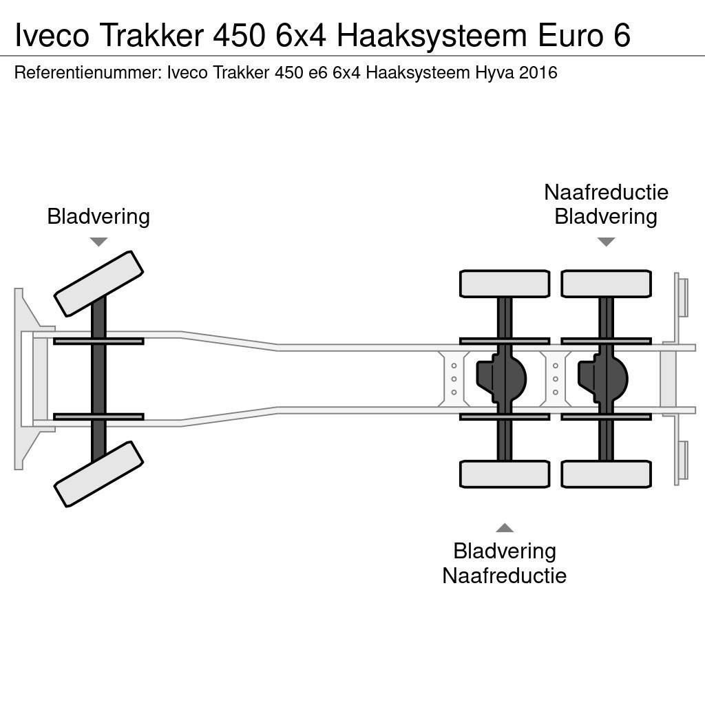 Iveco Trakker 450 6x4 Haaksysteem Euro 6 Rol kiper kamioni sa kukom za podizanje tereta