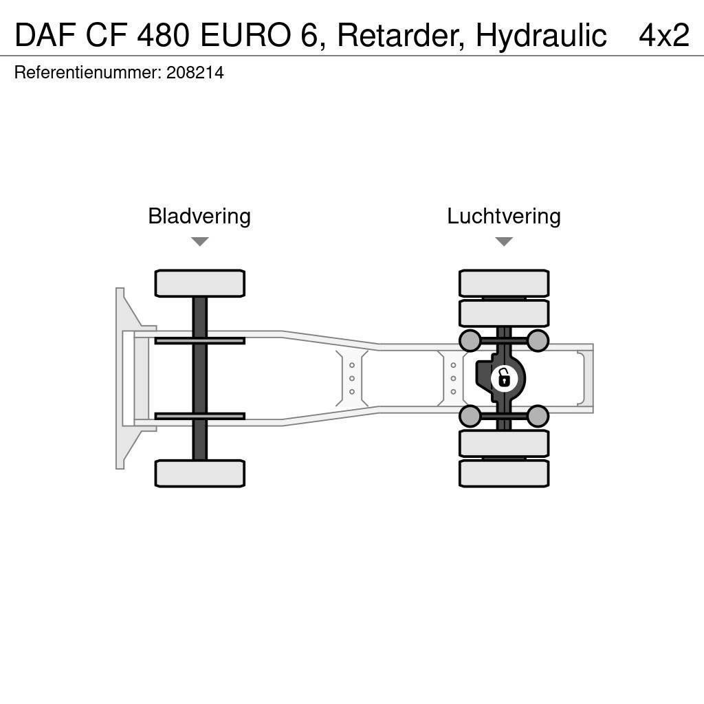 DAF CF 480 EURO 6, Retarder, Hydraulic Tegljači