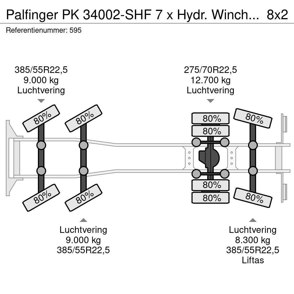 Palfinger PK 34002-SHF  7 x Hydr.  Winch  Scania R580 8x2  E Polovne dizalice za sve terene