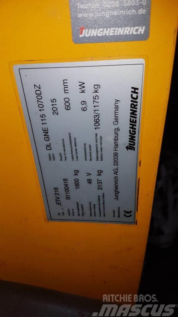 Jungheinrich ETV 216 10700 mm HH Viljuškari sa pomičnim stupom