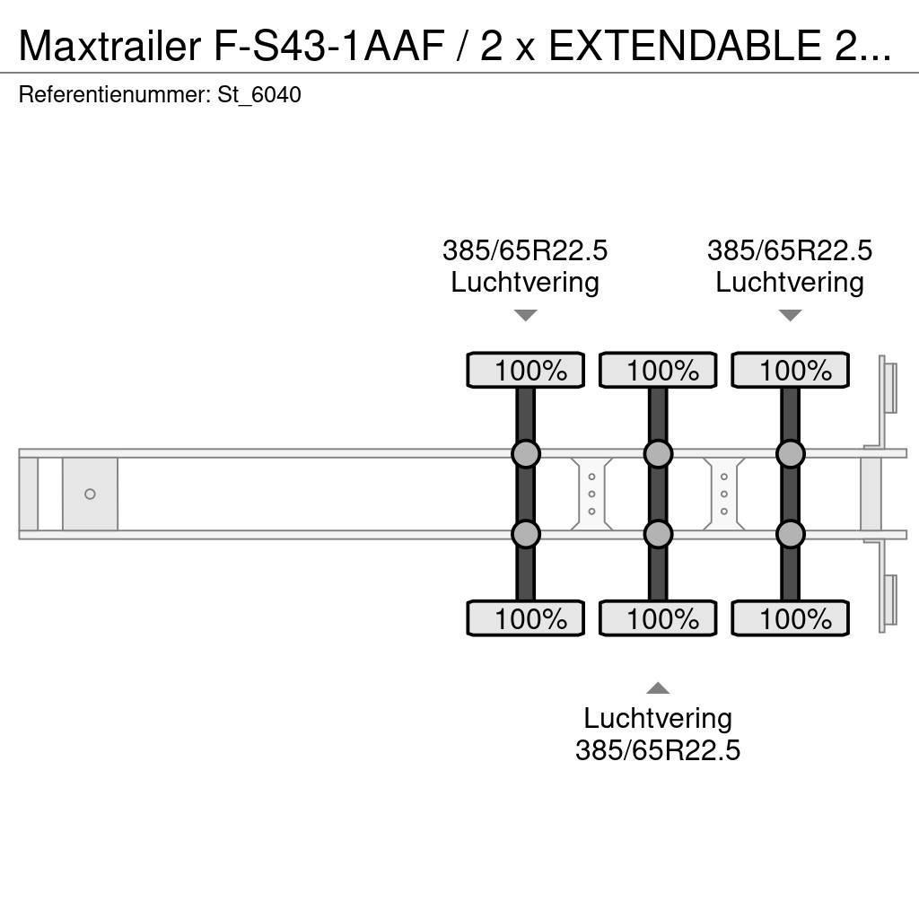 MAX Trailer F-S43-1AAF / 2 x EXTENDABLE 29.3 mtr / TE KOOP - T Ostale poluprikolice