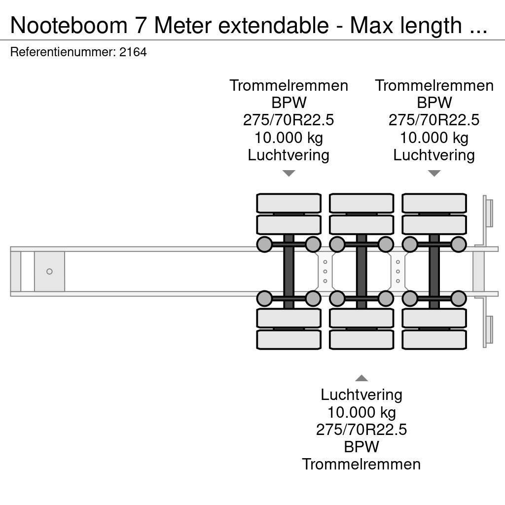 Nooteboom 7 Meter extendable - Max length 20 meter Poluprikolice sa otvorenim sandukom
