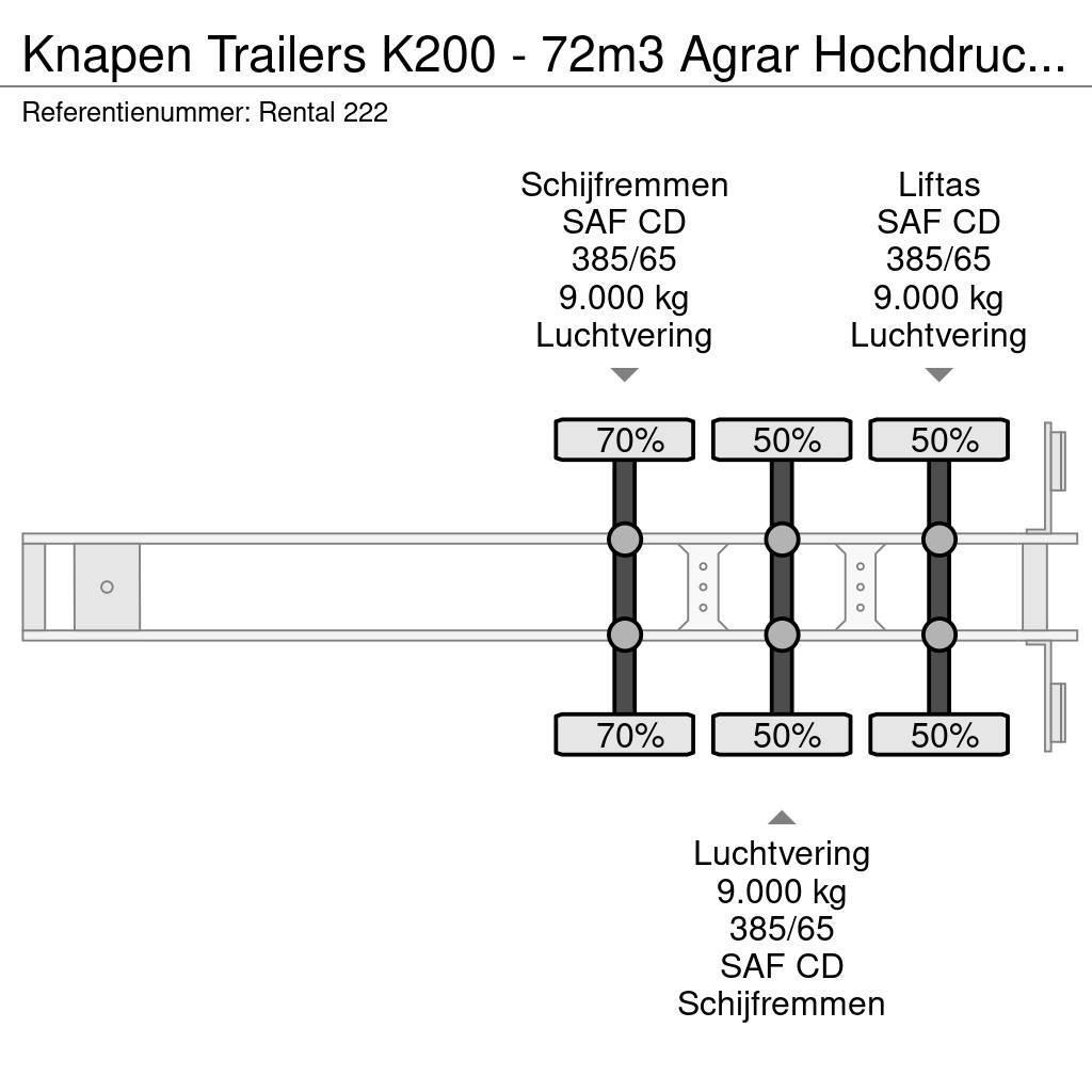 Knapen Trailers K200 - 72m3 Agrar Hochdruckreiniger Poluprikolice sa pokretnim podom