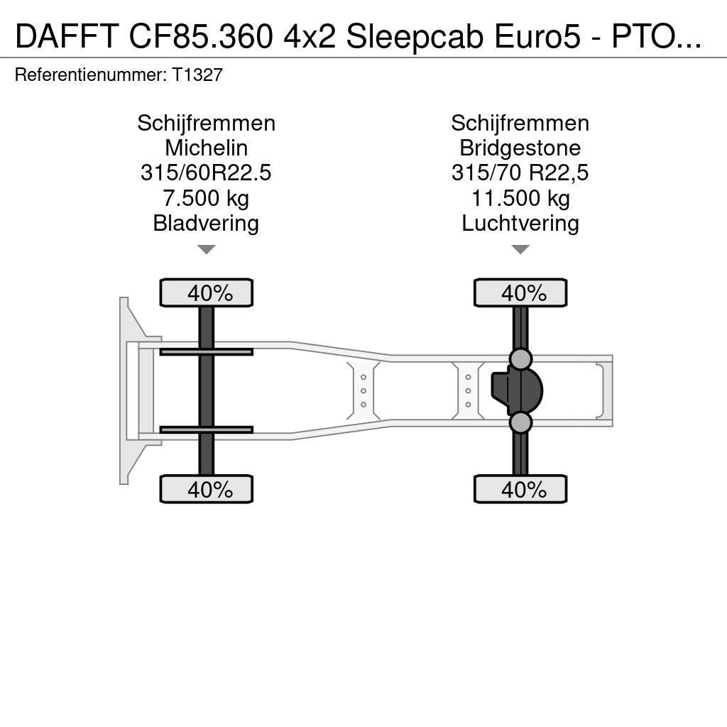 DAF FT CF85.360 4x2 Sleepcab Euro5 - PTO Prep - 3-Spaa Tegljači