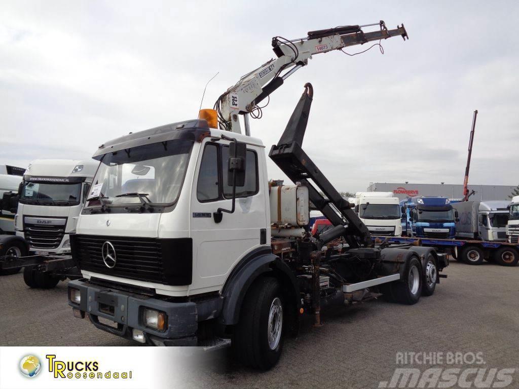 Mercedes-Benz SK 2433 + Semi-Auto + PTO + Serie 14 Crane + 3 ped Kontejnerski kamioni