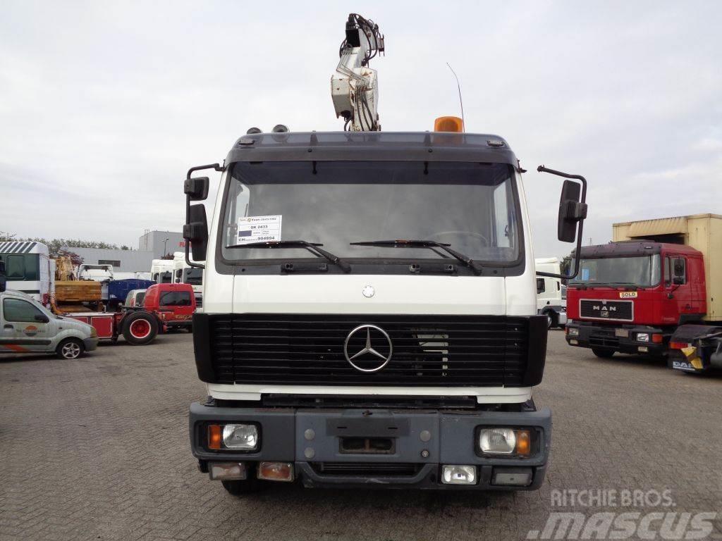 Mercedes-Benz SK 2433 + Semi-Auto + PTO + Serie 14 Crane + 3 ped Kontejnerski kamioni