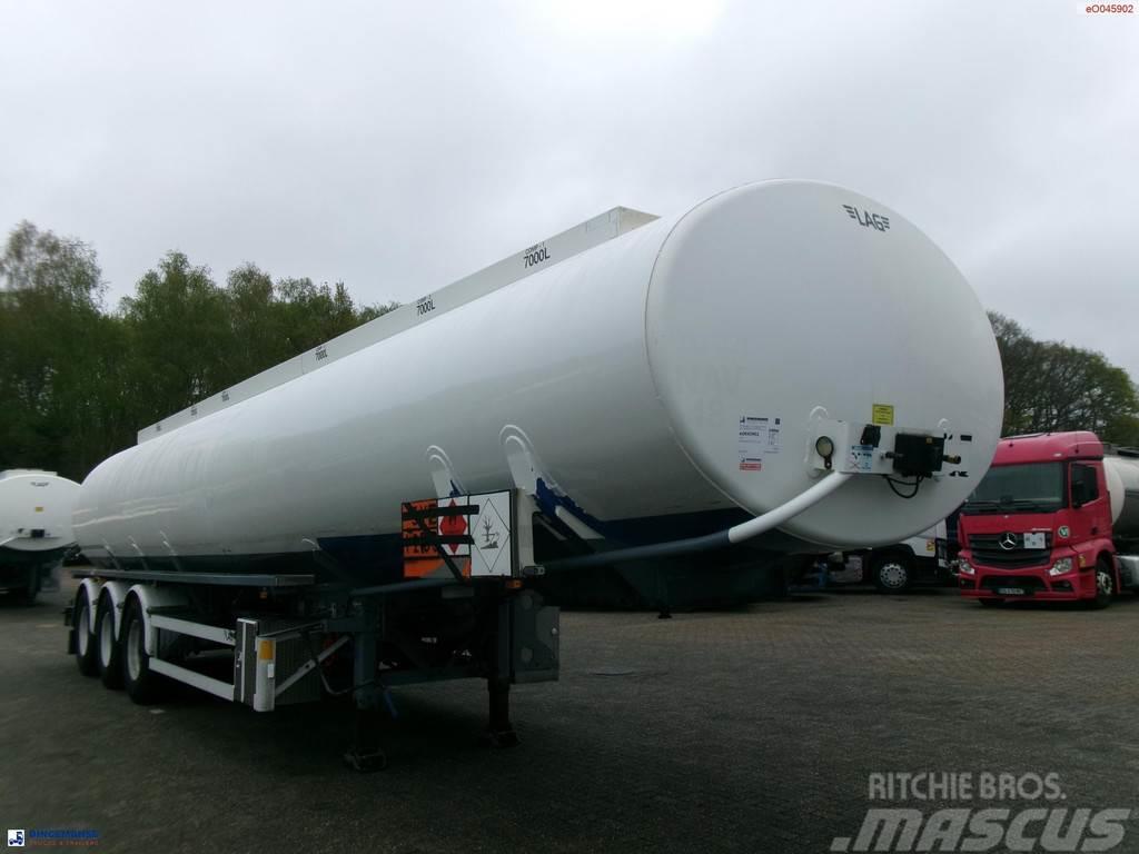 LAG Fuel tank alu 42 m3 / 6 comp + pump Poluprikolice cisterne