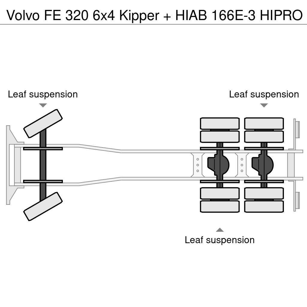 Volvo FE 320 6x4 Kipper + HIAB 166E-3 HIPRO Kiperi kamioni