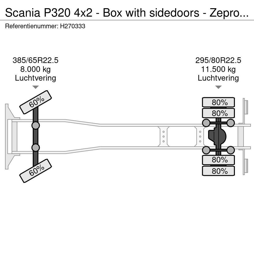 Scania P320 4x2 - Box with sidedoors - Zepro loadlift 2.0 Sanduk kamioni