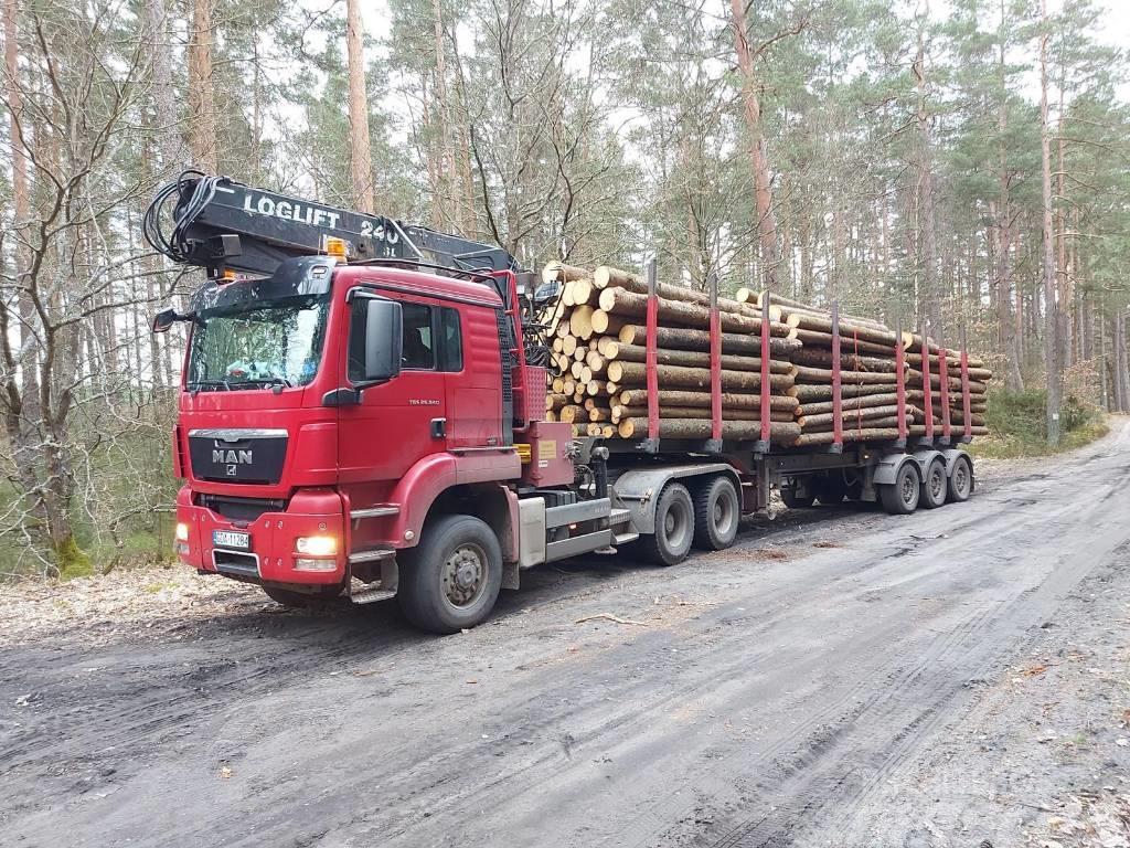 MAN TGS 26.540 6X6 z dźwigiem do przewozu drewna Kamioni za drva Šticari