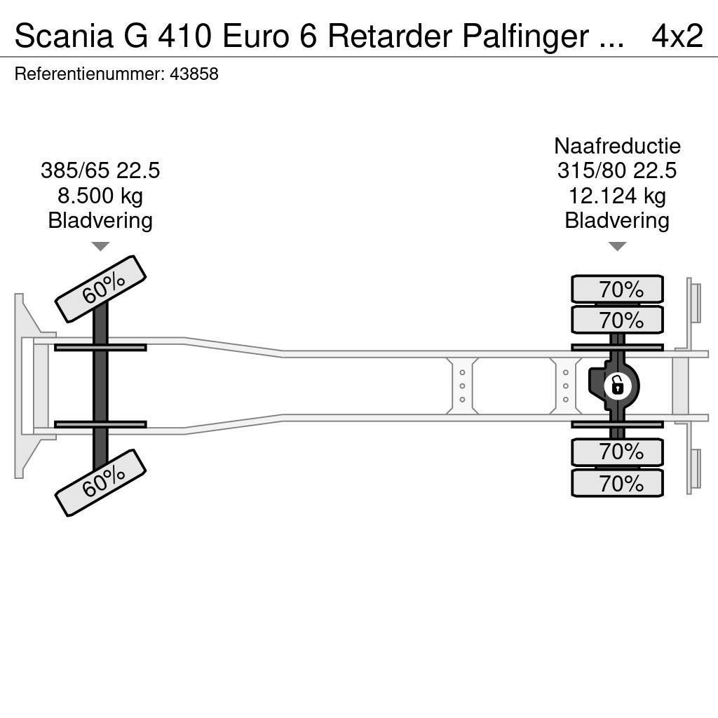 Scania G 410 Euro 6 Retarder Palfinger 15 Ton haakarmsyst Rol kiper kamioni sa kukom za podizanje tereta