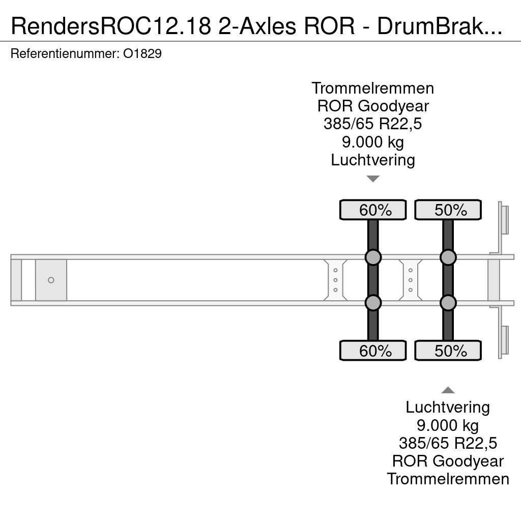 Renders ROC12.18 2-Axles ROR - DrumBrakes - 20FT Connectio Kontejnerske poluprikolice
