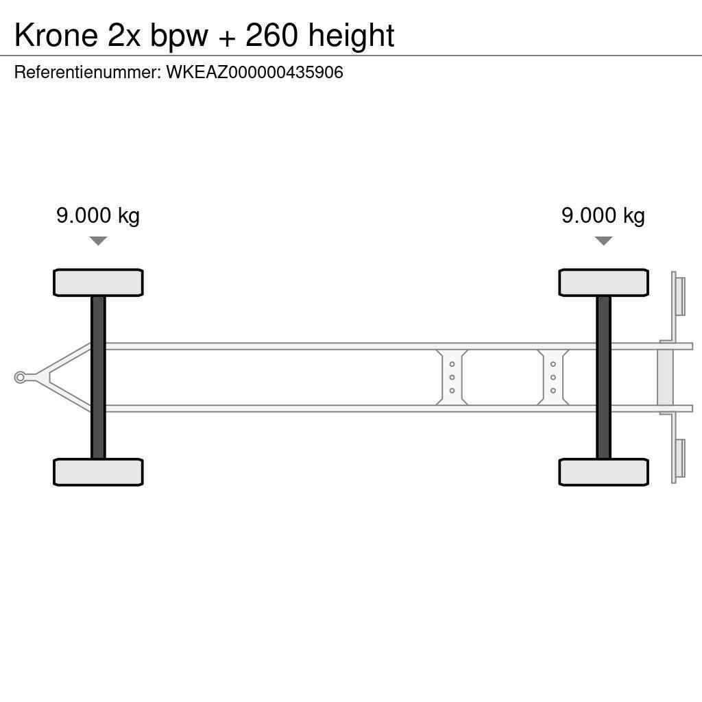 Krone 2x bpw + 260 height Tovarne prikolice sa ciradom