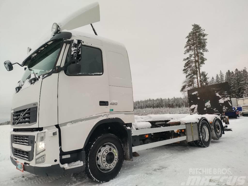 Volvo FH13 6x2 hydr.tasonostolaite,pl-nostin Kontejnerski kamioni