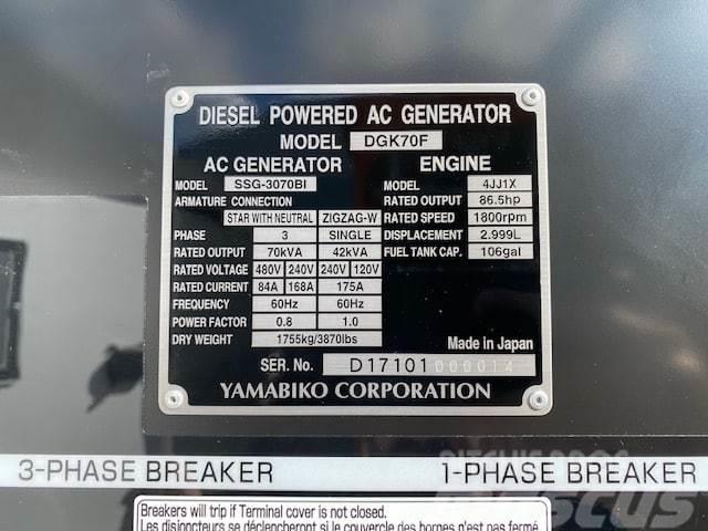 Isuzu DGK70F Dizel generatori